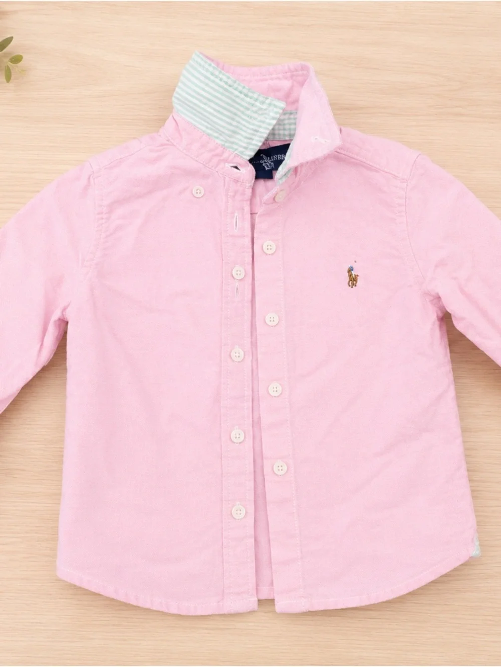 Ralph Lauren Light Pink Button-Down Shirt for Kids